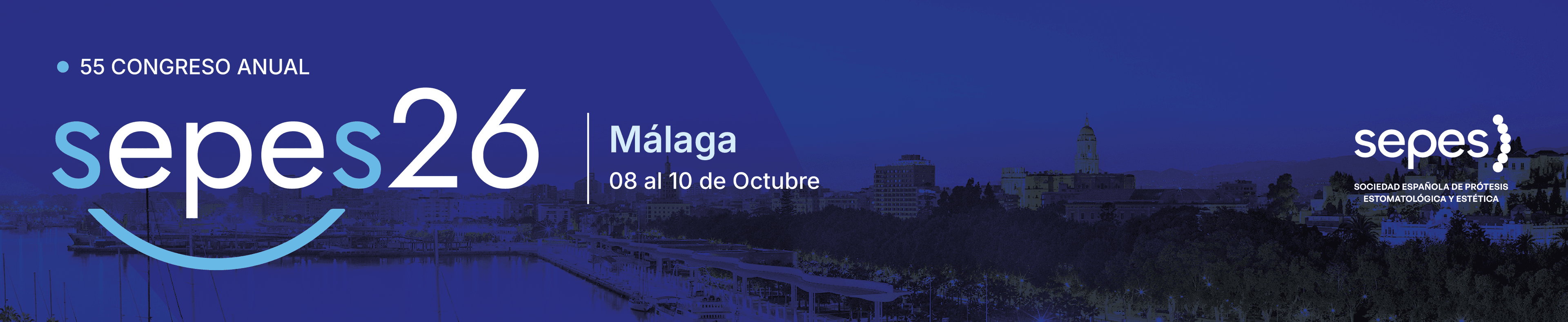 Banner de 55 Congreso SEPES 2026 (Málaga, 8/10 octubre)